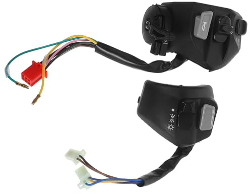 UPKOCH 2 piezas Interruptor Manillar Moto Resistente Botón Bocina y Señal Compatible Mio Montaje Control Eléctrico para Scooter y Motocicleta Instalación Rápida y Funcionalidad Fiable