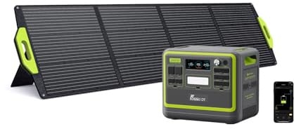 FOSSiBOT F2400 Centrale elettrica portatile con Pannello 200W Incluso, 2048Wh batteria LFP generatore solare, uscita fino a 2400W Power station, per backup domestico,campeggio