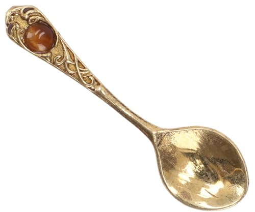 GURU SHOP Mini Löffel, Teelöffel, Kettenanhänger | Handgefertigter Modeschmuck, Unikate, ideal für jeden Anlass, für Frauen.
