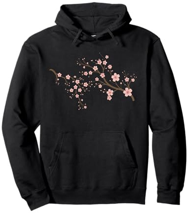 Vintage Sakura Japanese Cherry Blossom Tree Flowers Japan Pullover Hoodie