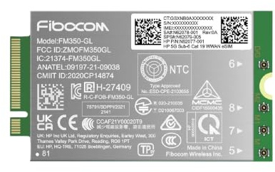 HP 5G Sub-6 Cat 19 WWAN Interno (5G NR/4G WWAN - Warranty: 12M)