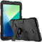Timecity Case for Samsung Galaxy Tab A6 10.1 Inch 2016 (SM-T580/T585), Heavy Duty Shockproof Protective Case with Foldable Stand, Three Layer Hybrid Tough Protection Cover for Tab A6 10.1, Black