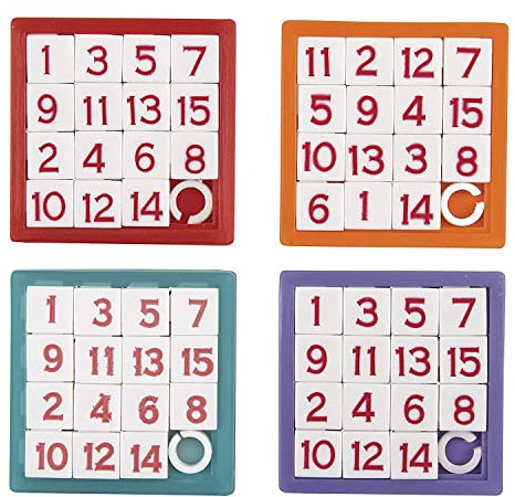 Exciting Assorted Color Number Puzzle Favors - Perfect for Party Giveaways, Gifts, or Classroom Rewards - 4ct