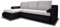 Ecksofa Santi - Polsterecke L-Form, Schlafsofa mit Bettkasten, Couchgarnitur mit Schlaffunktion, Couch, Sofa, Sofagarnitur (Schwarz + Silber (Madryt 1100 + Berlin 10), Ecksofa Links)