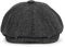 KeepSa Newsboy Stil Tellermütze Schirmmütze Herren Damen - 8 Panel Peaky Fischgräten Tweed Retro Schiebermütze Schlägermütze Gatsby Cap - 62cm, Grau