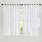 PONY DANCE 2 Stücke Schlaufengardinen Kurz Voile Gardinen Weiss Halbtransparent Vorhang Leinenoptik für Küche Lichtdurchlässige Schlaufenschal H 145 x B 140 cm