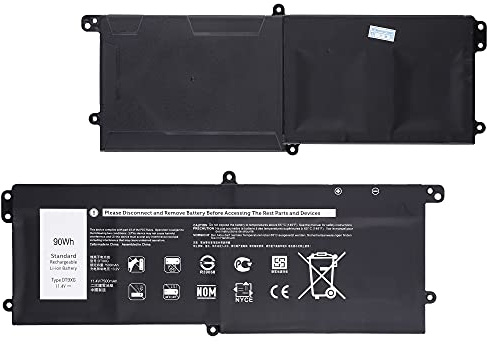 E-yiiviil Ersatzakku DT9XG 7PWKV P38E001 Kompatibel mit Dell ALWA51M-D1968B D1766PB AREA-51M Battery