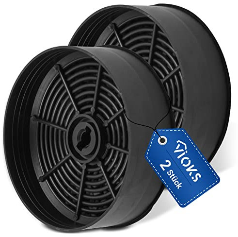 VIOKS Aktivkohlefilter Dunstabzugshaube Filter 125mmØ 2 Stk Ersatz für AEG ECFB03 9029798809 & Filter Dunstabzugshaube Aktivkohle Dunstabzug/Kohlefilter - Aktivkohlefilter für Abzugshaube
