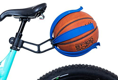 KIK BALL, Porte-Ballon de Vélo, Dispositif de Sécurité pour Enfants et Garçons, Facile à Utiliser, Adapté aux Ballons de Football, Basket-Ball et Rugby, Bleu