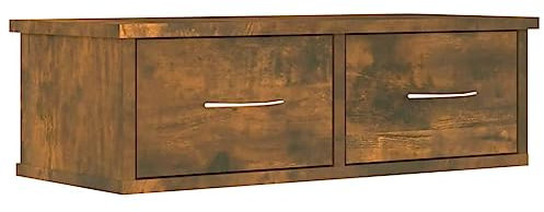 vidaXL Wandschrank TV Schrank Hängeschrank Fernsehschrank Lowboard Fernsehtisch HiFi TV Möbel Wohnzimmer Räuchereiche 60x26x18,5cm Holzwerkstoff