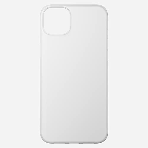 NOMAD Super Slim Case | für iPhone 14 Plus | Extra dünne Schutzhülle | Kratzfest | Semitransparent und matt | Weiß