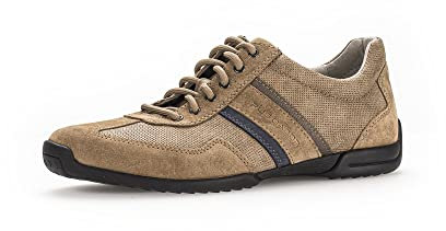 Pius Gabor Homme Baskets, Monsieur Baskets Basses,Cuir certifié,Semelle Amovible,Chaussure Basse,Chaussure de Rue,Beige (Cord/Cord),41 EU / 7.5 UK