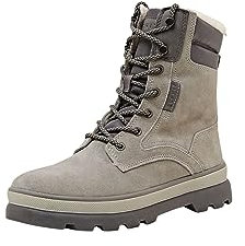 ESPRIT Stivaletti Chelsea in pelle grezza, 030 Grey 3, 38 EU