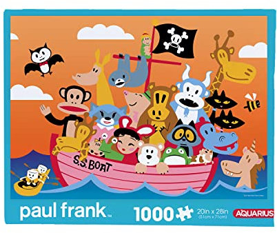 Aquarius Paul Frank Piratenschiff-Puzzle (1000 Teile Puzzle) blendfrei pr zise Passform praktisch kein Puzzle-Staub offiziell Lizenziertes Paul Frank Merchandise & Sammlerst cke 50,8 x 71,1 cm