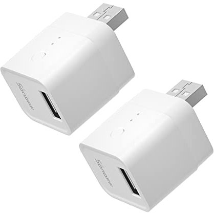 SONOFF Micro Adaptateur USB Wi-FI 5V, Interrupteur Intelligent pour Type A périphériques USB, APP Télécommande, Commande Vocale, Fonction de Minuterie, Compatible avec Alexa/Google Home (2 Pack)
