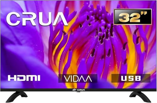 CRUA Smart TV 32 pulgadas (80 cm) TV Android TV HD Ready Triple Sintonizador Dolby Audio Google Play Store YouTube Netflix DAZN Disney+ Google Assistant (2023)