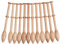 Yuecoom Kit De Dentelle Aux Fuseaux, 12 Pièces Dentelle Canette En Bois Antique Vintage Artisan Français Artisanat Tourné Bois Outils De Tissage