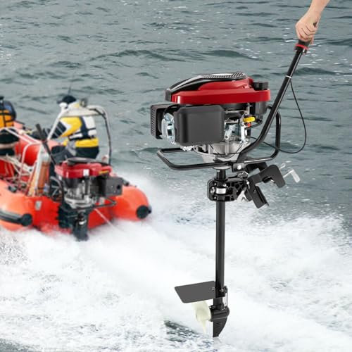 4-Takt 8 PS Außenborder Benzinmotor Marinemotoren luftgekühlt 196CC luftgekühlte Marinemotoren für Schlauchboote, Fischerboote