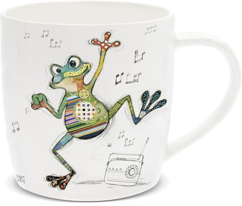 Lesser & Pavey Tasse à café en céramique pour la maison ou le travail Motif grenouille Freddy Frog