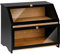 SG Traders Double Decker Bamboo Bread Bin 2-Layer Bread Box Eco-friendly Kitchen Storage Box with Lid for Freshness Natural, Organic, and Sustainable Food Storage Solution (Modern - Black)