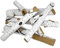6-teiliges 55,9 cm Gaskaminscheite-Set, Keramik, weiße Birke, Gaskamin, künstliche Holzscheite, für Inneneinsätze, elektrische Gaskamine, Outdoor-Feuerschale, lineare Feuerstellen, realistische