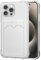 SDTEK Coque transparente en gel absorbant les chocs avec porte-cartes et protection anti-chute pour iPhone 15 Pro Max