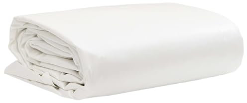 vidaXL Bâche, Couverture de Toit Résistante aux UV, Bâche de Protection pour Meuble de Jardin Remorque Voiture Extérieur, Blanc 5x6 m 650 g/m²
