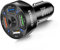 AHDXKUE USB Car Charger, 4 Port QC 3.0 Car Fast Charger 12V Car USB Adapter Cigarette Lighter with Smartphones and Tablets, Etc