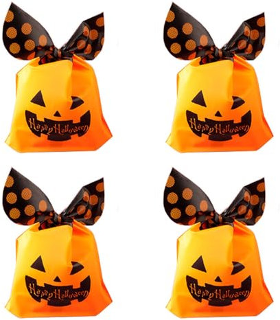 Halloween Süßigkeit Tüten,50PCS Halloween Bonbontüten Halloween Beutel für Süßigkeiten, Hasenohren Geschenktüten Bonbontüten für Halloween Karneval Party
