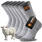 Niorasen Merino Wandersocken Herren Damen, Sommer Outdoor Socken Trekkingsocken, Merinowolle Socken, Sportsocken Laufsocken Tennissocken Arbeitssocken Atmungsaktiv Anti-Blasen & Gepolstert 3 Paar