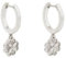 Kate Spade New York Heritage Bloom Huggie Drop Earrings, Clear/Silver