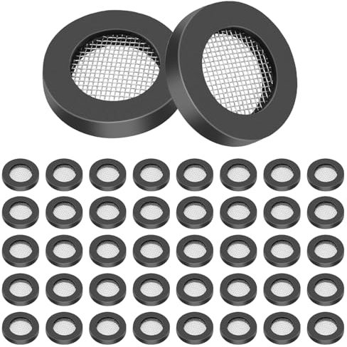 40pcs Water Hose Gasket, Shower Head Filter Gasket Garden Hose O Ring Rubber Washers Plumbing Faucet Washers Prevent Pipe Leakage Seal Washers Assortment for Connecting Handheld Shower Hose & Head