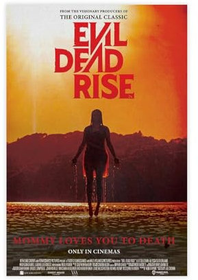 HACERR Evil Dead Rise (2023) Digitales Horrorfilm-Poster, Leinwand-Poster, Schlafzimmerdekoration, Landschaft, Büro, Raumdekoration, Geschenk, 30 x 45 cm