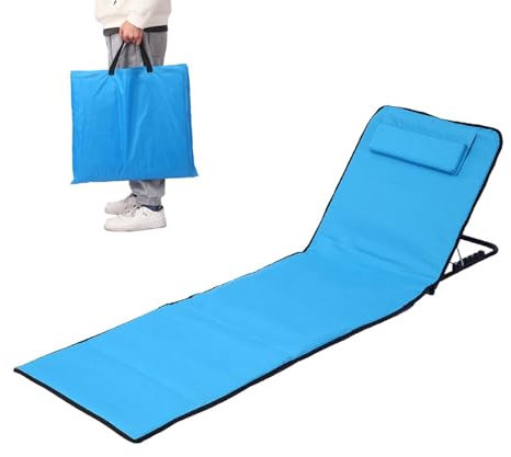 Lounge Strandstuhl - Klappliege für Außenpool - -Lounge-Sessel mit 5 verstellbaren - Tragbare Sonnenbräunungsstühle - Outdoor Strandliege - Verstärkter Chaiselongue Stuhl für Pool