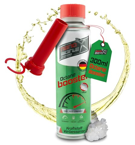 NanoBorTeX 2in1 BOR Octane Booster – Hochleistungs-Additiv & Benzinsystemreiniger – Erhöht Oktanzahl um bis zu 8 Punkte, schützt Motor & optimiert Verbrennung – 300 ml