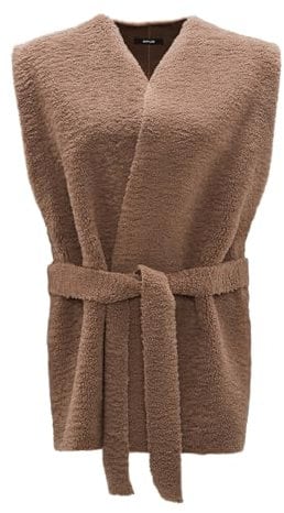 OPUS Damen Weste | Weste Asofta cape Loose aus flauschigem Teddyfell cocoa, 0