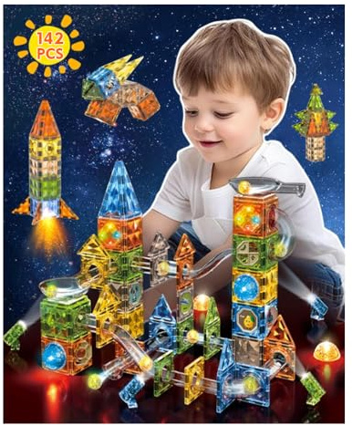 Magnetische Bausteine 142 Stück Magnet Spielzeug Kinder Magnete Spielzeug