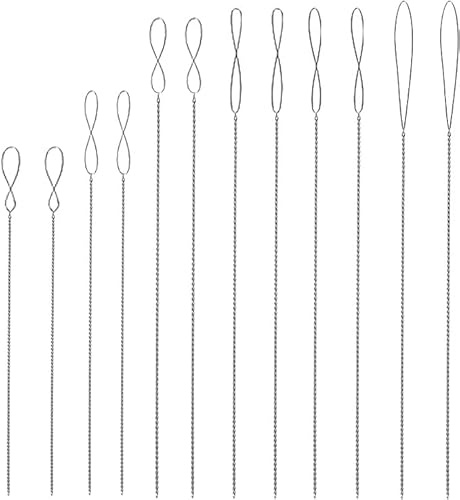 Votvlog 12pcs Aghi per Perline, 6 Misure Ago per Perline Infila Perline in Acciaio Inossidabile, Aghi Perline Grandi Occhi, Perline Aghi, Accessori per Infilare per Artigianato e Creazione di Gioielli