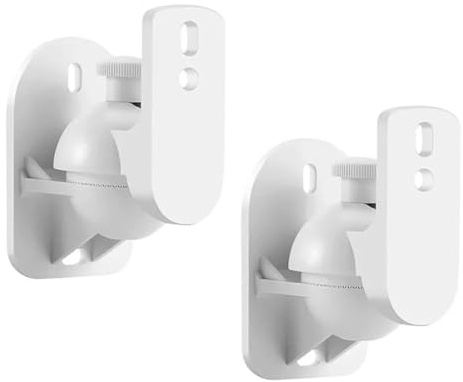 Agmoctz 2PCS Universal Speaker Wall Mount Bracket Ceiling Stand Clamp with Adjustable Swivel and Tilt Angle Rotation Easy Install Easy to Use