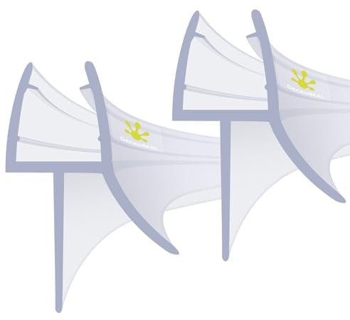 GECKOSEAL Curved Shower Screen Seal Strip for 4-6mm Glass, Curved Shower Door Seal Strip Replacement Covers up to 12mm Gap, Shower Seals for Glass Doors, 2 x 90cm