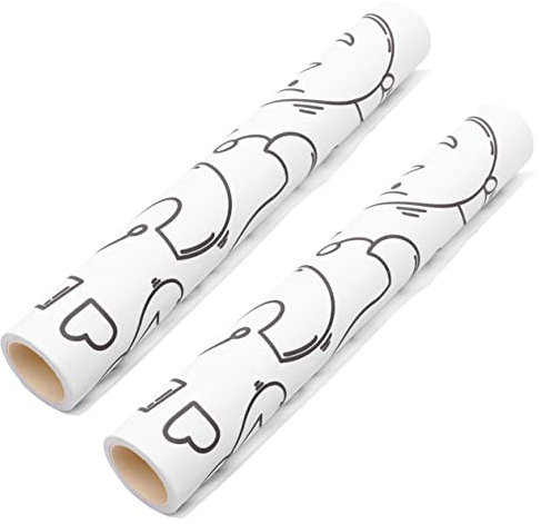 HOMSFOU 2 Rollen Kinder Malpapierrolle 3m Großes Malplakat Zeichnen Und Ausmalen Papierrolle Für Kinder Kreative Kunstaktivitäten