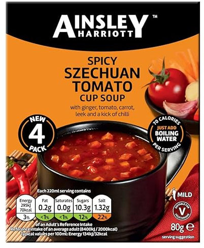 Ainsley Harriott Spicy Szechuan Tomato Cup Soup 80g (4pack)