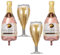 Champagner Folienballons XXL – 4 Stück Wiederverwendbare Roségold Sektflasche Luftballons (90 cm) mit Helium – Perfekte Party Deko für Hochzeit, Geburtstag, Jubiläum & Events