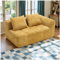 Wyibwy Sofá moderno modular, sofá en forma de L, sofá de 2 plazas con chaise longue y reposabrazos, 2 almohadas, bolsillo lateral para mando a distancia, sofás de chenilla amarillo