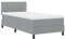 vidaXL Boxspringbett mit Matratze Hellgrau 100x200 cm Stoff