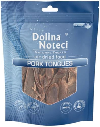 Dolina Noteci SNACKS for DOGS Healthy Nutritious Air Dried FOOD (150g, Pork Tongue)