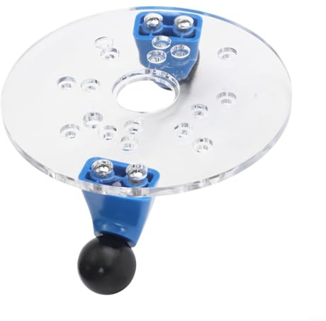 Besttoolifes Trimming Router Base Clear Acrylic Woodworking Milling Positioning Plate Transparent Baseplate for Precise Carving and Engraving Fits Most Trim Routers for DIY and Professional Use