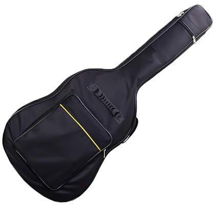 TONGIHS 1Stk Gitarrentasche Akustikgitarre,für Konzertgitarre,Schwarz | Oxford-Stoff,Strapazierfähig,Tragbar,Leicht zu verstauen,mit Schultergurt,Stoßdämpfendes Design,für die Musikinstrumenten
