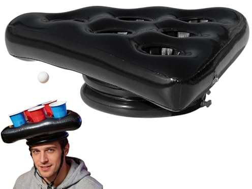 Portabebidas Inflable – Accesorio de Juego Reutilizable en Forma de Sombrero – Portabebidas Flotante Inflable para Cerveza, refrescos, Agua, Limonada en Fiestas en el jardín, Parque o al Aire
