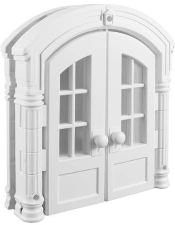 Ubric Puerta interior de gato No-flap Puertas francesas para gatitos Gato Puerta para mascotas Perros Blanco